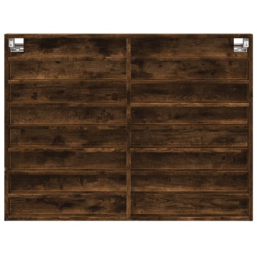 Dulap cu vitrină, stejar fumuriu, 100x8,5x75 cm, lemn prelucrat - Img 4