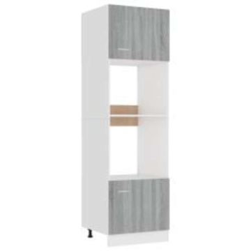 Dulap cuptor microunde “Lyon”, gri sonoma, 60x57x207cm - Img 2