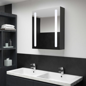 Dulap de baie cu oglindă și LED-uri, 50x13x70 cm - Img 1