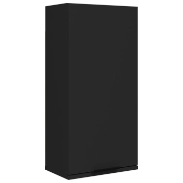 Dulap de baie montat pe perete, negru, 32x20x67 cm - Img 2
