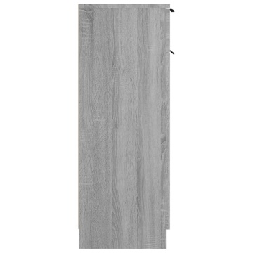 Dulap de baie, sonoma gri, 32x34x90 cm, lemn prelucrat - Img 6