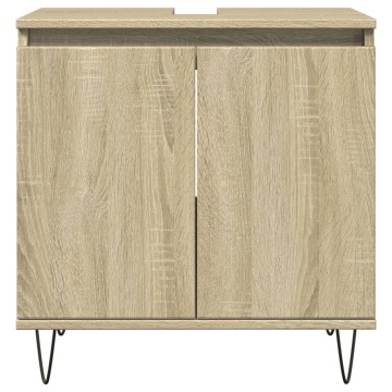 Dulap de baie, stejar sonoma, 58x33x60 cm, lemn prelucrat - Img 3