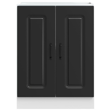 Dulap de bază pentru chiuvetă „Kalmar” Negru lemn de prelucrare - Img 4