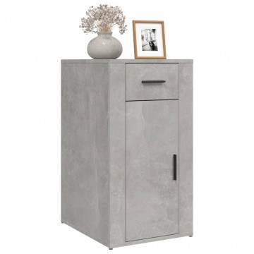 Dulap de birou, gri beton, 40x49x75 cm, lemn prelucrat - Img 4