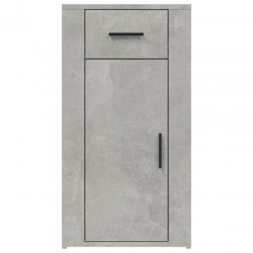 Dulap de birou, gri beton, 40x49x75 cm, lemn prelucrat - Img 5