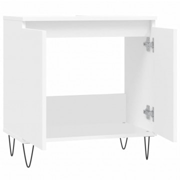 Dulap de chiuvetă, alb, 58x33x60 cm, lemn prelucrat - Img 8