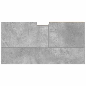 Dulap de chiuvetă baie, gri beton, 65x33x60 cm, lemn prelucrat - Img 6