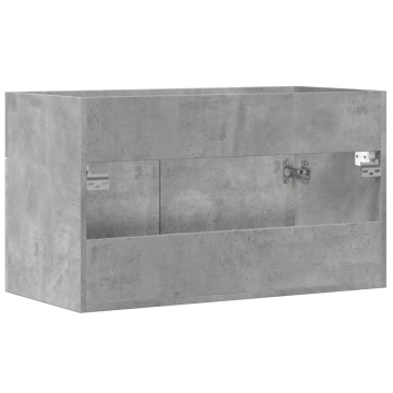 Dulap de chiuvetă, gri beton, 80x38,5x46 cm, PAL - Img 5