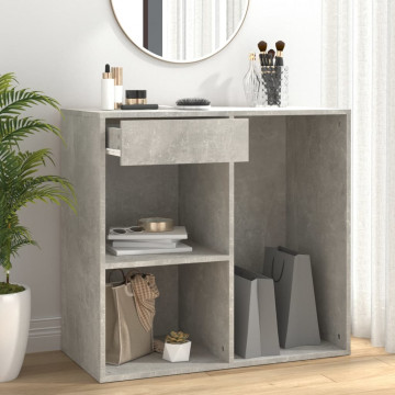 Dulap de cosmetice, gri beton, 80x40x75 cm, lemn prelucrat - Img 1