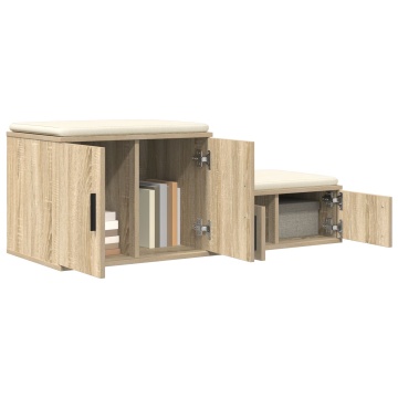 Dulap de depozitare Sonoma Oak 118x41x40 cm din lemn stratificat - Img 3
