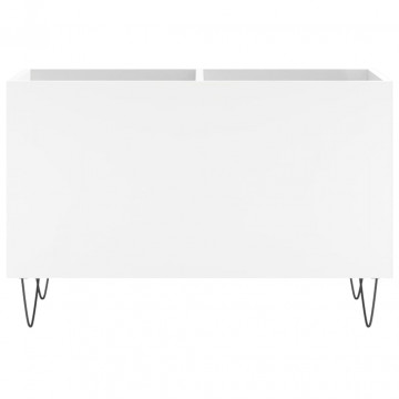 Dulap de discuri, alb, 74,5x38x48 cm, lemn prelucrat - Img 4
