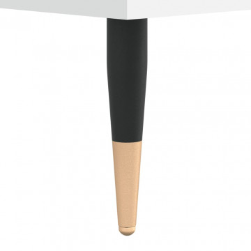 Dulap de discuri, alb, 74,5x38x48 cm, lemn prelucrat - Img 5