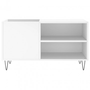 Dulap de discuri, alb, 85x38x48 cm, lemn prelucrat - Img 4