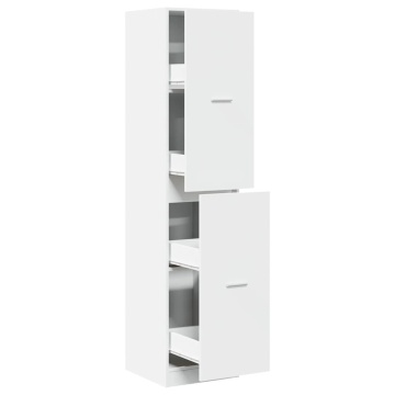 Dulap de farmacie, alb, 40x41x174,5 cm, lemn prelucrat - Img 2