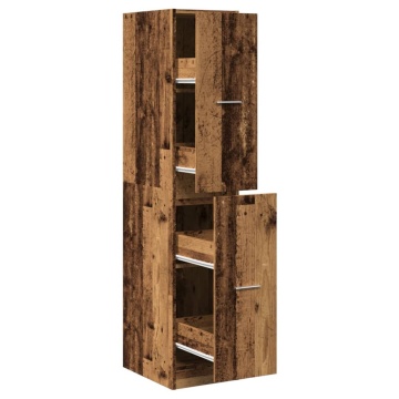 Dulap de farmacie, lemn vechi, 30x41x144,5 cm, lemn prelucrat - Img 2