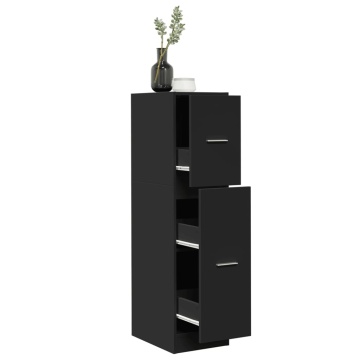 Dulap de farmacie, negru, 30x41x118 cm, lemn prelucrat - Img 1