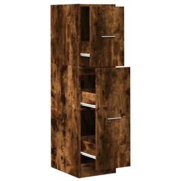 Dulap de farmacie stejar fumuriu, 30x41x118 cm, lemn prelucrat - Img 2