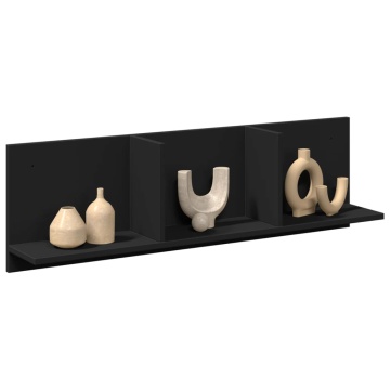 Dulap de perete, 100x16,5x30 cm, negru, lemn prelucrat - Img 1