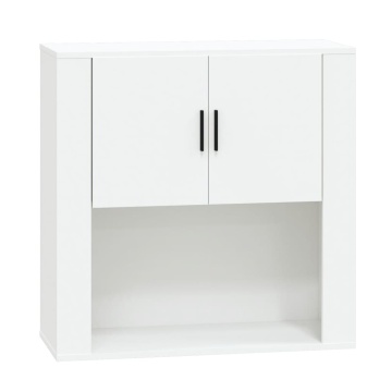 Dulap de perete, alb, 80x33x80 cm, lemn prelucrat - Img 2