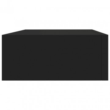Dulap de perete cu sertare, negru, 40x23,5x10 cm, MDF - Img 8
