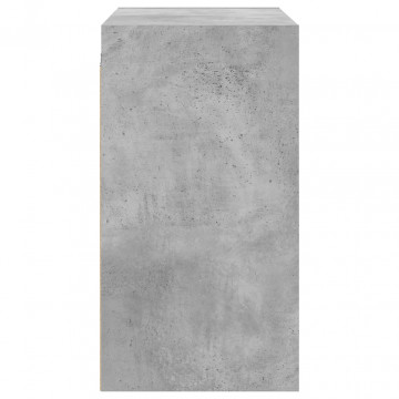 Dulap de perete cu uși din sticlă, gri beton, 68x37x68,5 cm - Img 6