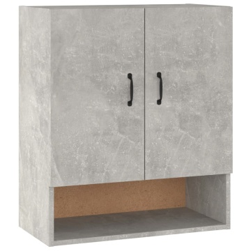 Dulap de perete, gri beton, 60x31x70 cm, lemn prelucrat - Img 2