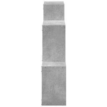 Dulap de perete, gri beton, 78x18x71 cm, lemn prelucrat - Img 8