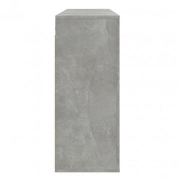 Dulap de perete, gri beton, 80x33x80 cm, lemn prelucrat - Img 8