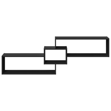 Dulap de perete, negru, 158x18x53 cm, lemn prelucrat - Img 4