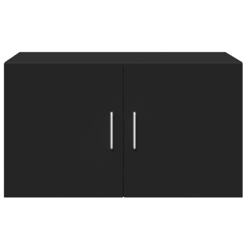 Dulap de perete, negru, 70x42,5x40 cm, lemn compozit - Img 4