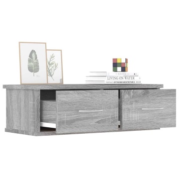 Dulap de perete, sonoma gri, 60x26x18,5 cm, lemn prelucrat - Img 6