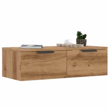 Dulap de perete, stejar artizanal, 68x30x20 cm, lemn prelucrat - Img 1