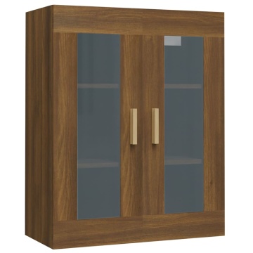 Dulap de perete suspendat, stejar maro, 69,5x34x90 cm - Img 2