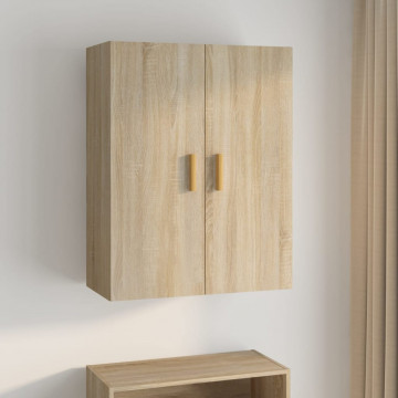 Dulap de perete suspendat, stejar sonoma, 69,5x34x90 cm - Img 1