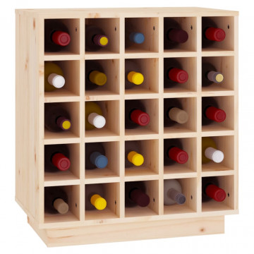 Dulap de vinuri, 55,5x34x61 cm, lemn masiv de pin - Img 4