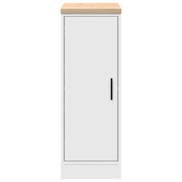 Dulap depozitare garaj alb 30x51x85 cm lemn masiv de pin - Img 5