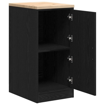 Dulap depozitare garaj negru 40x51x85 cm lemn masiv de pin - Img 8