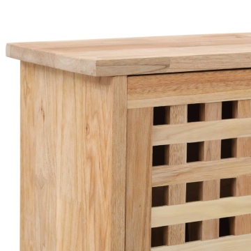Dulap depozitare pantofi, 55 x 20 x 104 cm, lemn masiv de nuc - Img 5