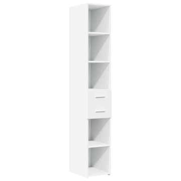 Dulap depozitare slim alb 30x42,5x225 cm lemn prelucrat - Img 5