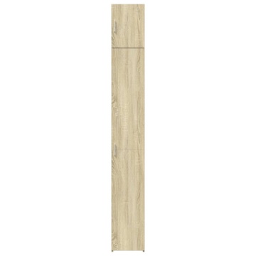 Dulap depozitare slim stejar sonoma 30x42,5x225cm lemn compozit - Img 4