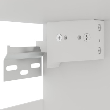 Dulap din sticlă suspendat gri beton 80x31x60 cm lemn prelucrat - Img 7
