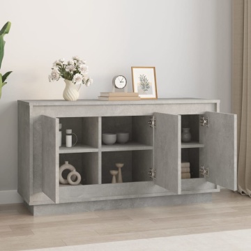 Dulap, gri beton, 102x35x55 cm, lemn prelucrat - Img 3