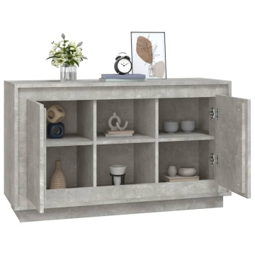 Dulap, gri beton, 102x35x60 cm, lemn prelucrat - Img 4