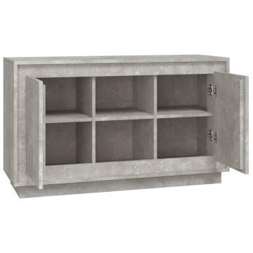 Dulap, gri beton, 102x35x60 cm, lemn prelucrat - Img 5