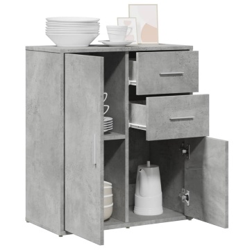 Dulap, gri beton, 60x31x70 cm, lemn prelucrat - Img 4