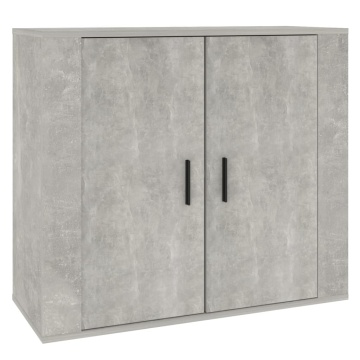Dulap, gri beton, 80x33x70 cm, lemn prelucrat - Img 2