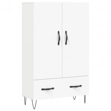 Dulap înalt, alb, 69,5x31x115 cm, lemn prelucrat - Img 2
