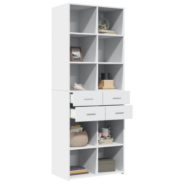 Dulap înalt, alb, 70x42,5x185 cm, lemn prelucrat - Img 3