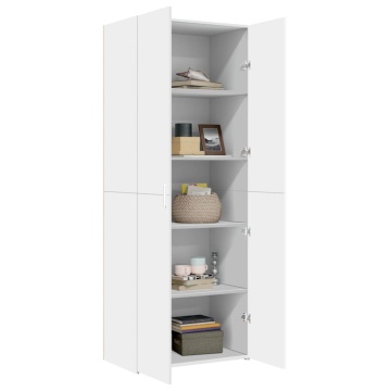 Dulap înalt, alb, 70x42,5x185 cm, lemn prelucrat - Img 3