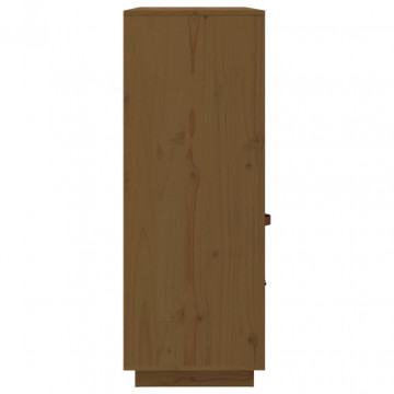 Dulap înalt, maro miere, 100x40x108,5 cm, lemn masiv pin - Img 6